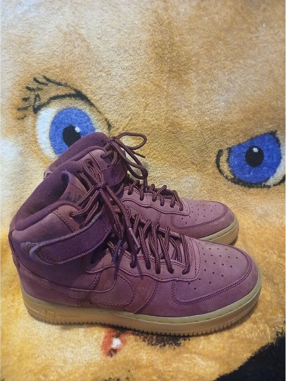 Nike Air Force 1 High Burgundy Sneakers Size 4Y